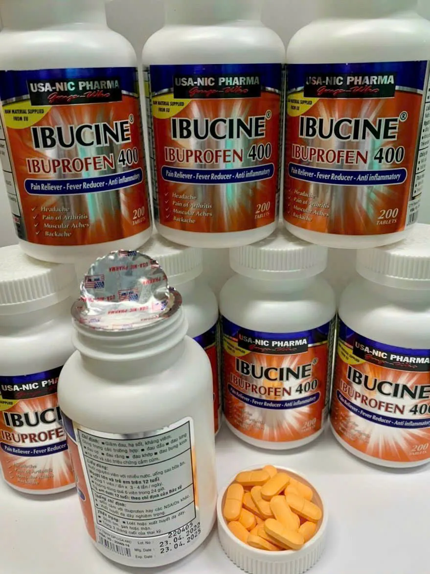 IBUCINE 400MG – Giảm đau, hạ sốt hiệu quả với Ibuprofen 400mg từ NIC Pharma